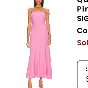 Pink Strapless Dress for Weddings